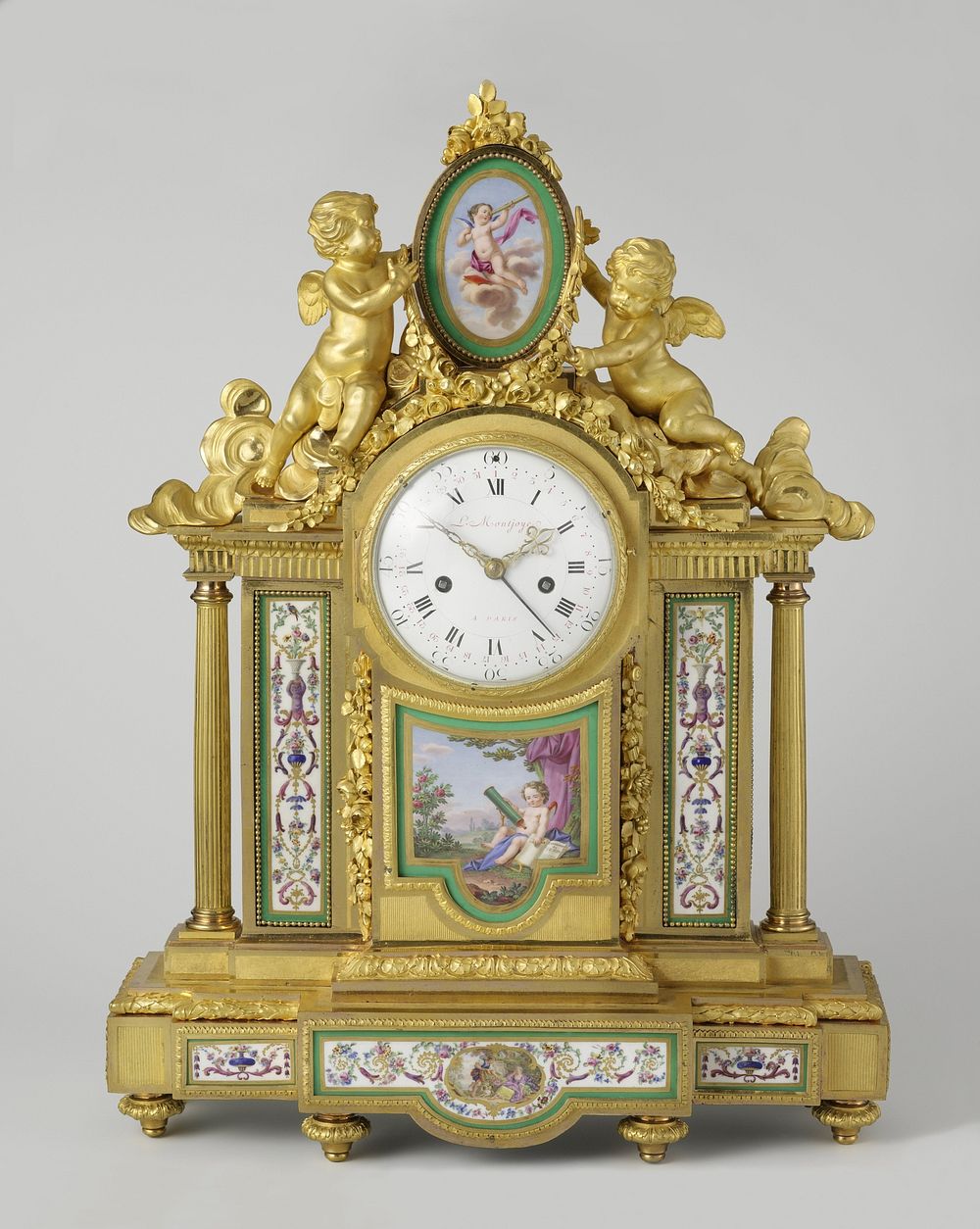 Mantel clock (pendule) (c. 1781 - c. 1782) by Louis Montjoye, Charles Nicolas Dodin, Jean Jacques Pierre, Edmé François…