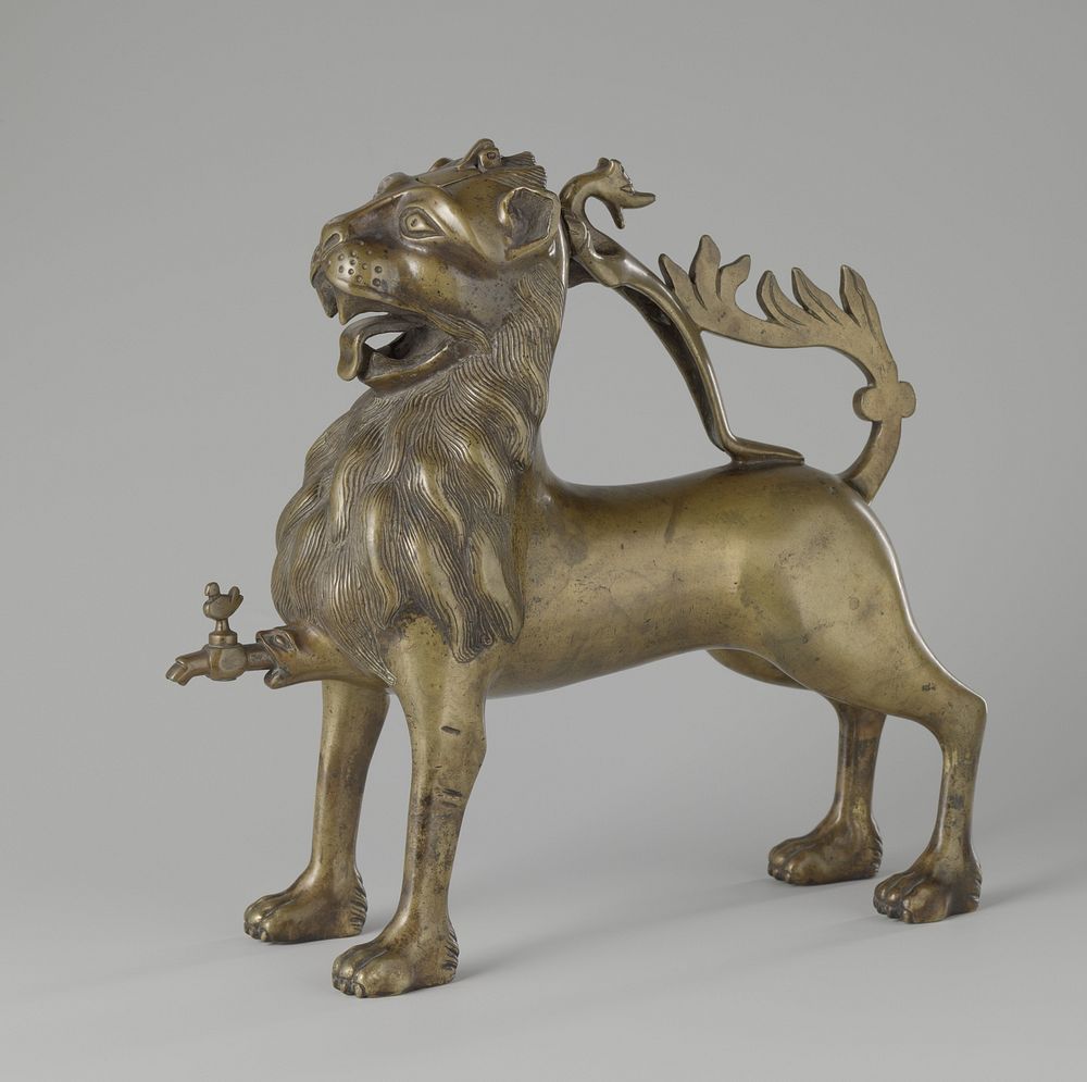 Aquamanile in the form of a lion (c. 1400) by anonymous