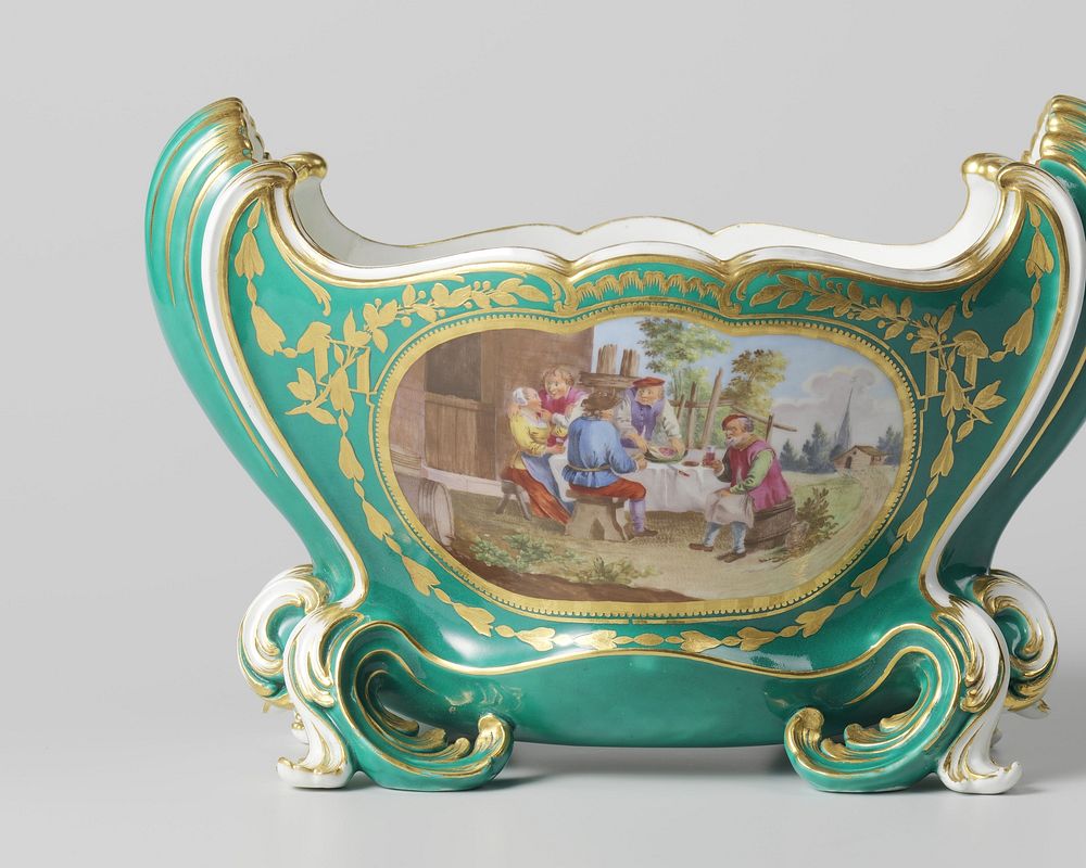 Flower vase (cuvette Mahon) (c. 1761) by Manufacture de Sèvres, Jean Claude Duplessis, Jacques Philippe Le Bas and David…
