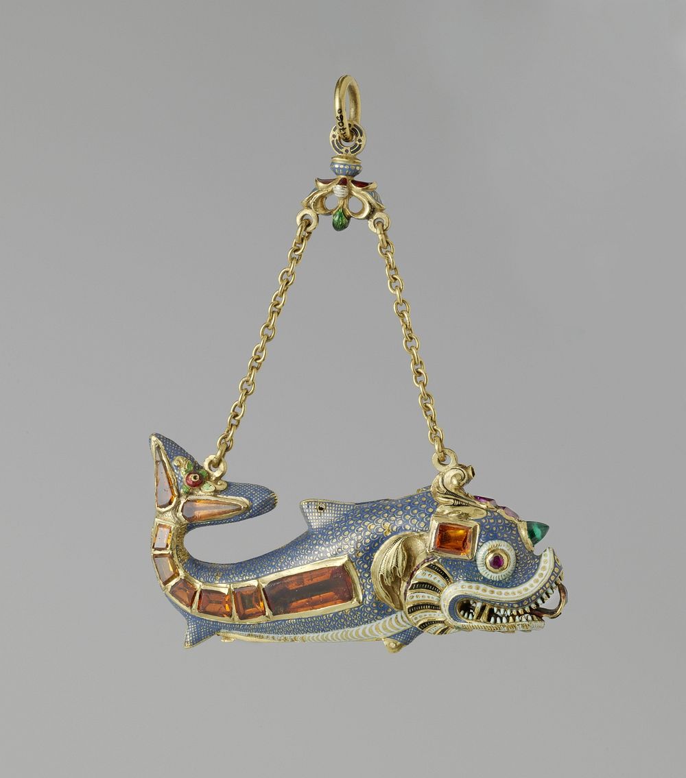 Hanger en necessaire in de vorm van een dolfijn (c. 1600) by anonymous