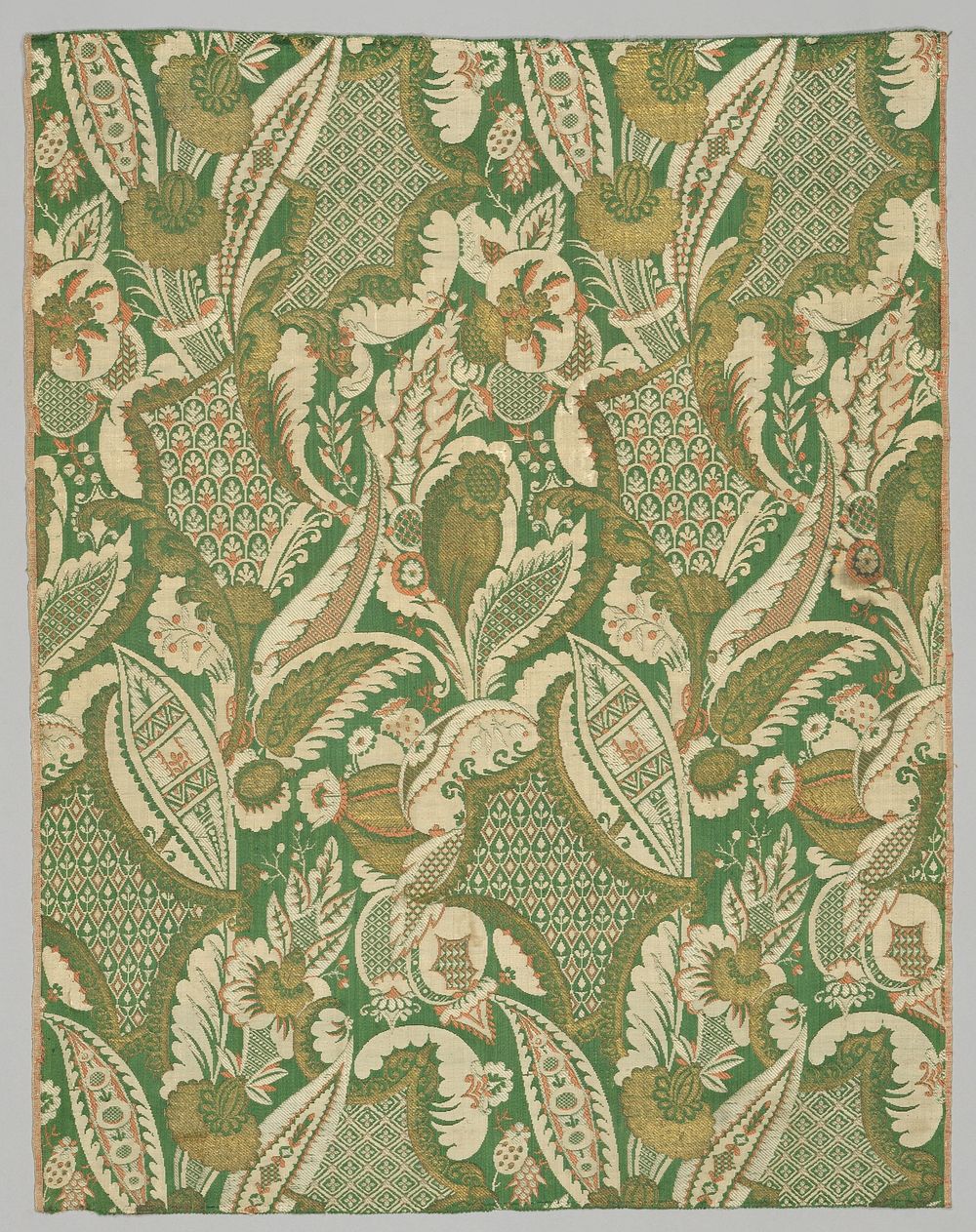 Baan zijdeweefsel met bizar patroon (c. 1710 - c. 1720) by anonymous