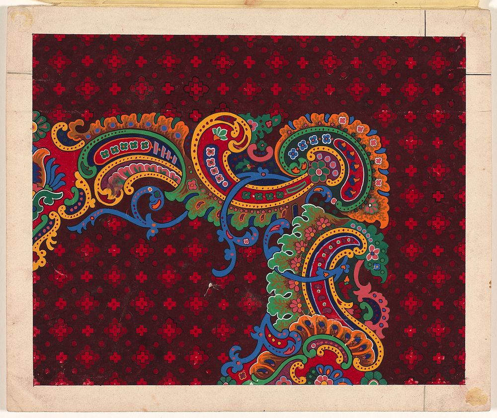 Ontwerp voor een tapijt (1864) by anonymous, Deventer Tapijtfabriek and Firma Smaale