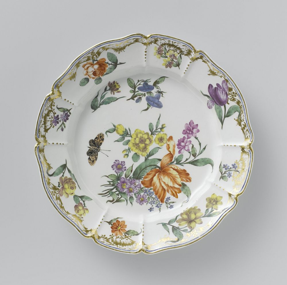 Plate (c. 1765) by Porzellanmanufaktur Nymphenburg