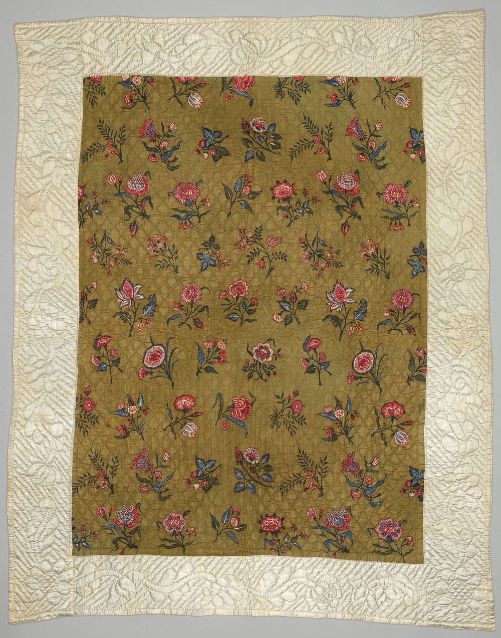 Kindersprei van sits met gestrooid bloemenpatroon (c. 1740 - c. 1750) by anonymous