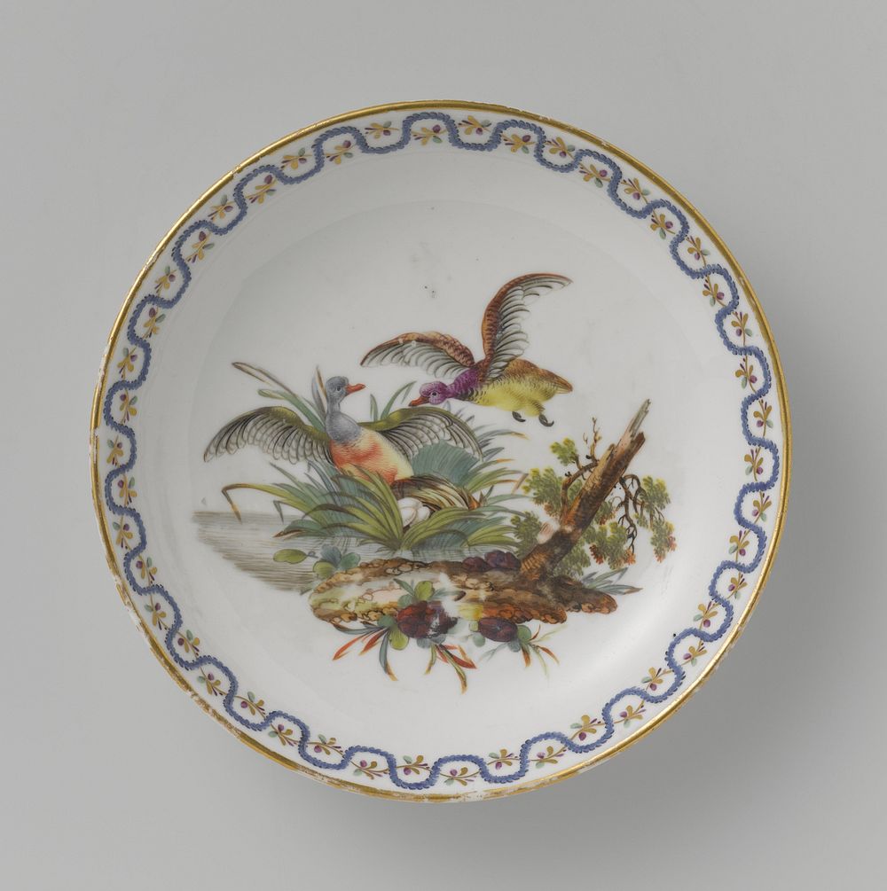 Cup and saucer (in or before 1783) by Porseleinfabriek Den Haag and Höchst