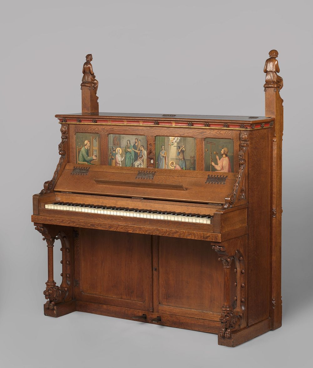 Music cabinet and piano with a relic of St Cecilia (1858 - 1859) by Antoine Bord, Cuypers en Stolzenberg and Pierre Joseph…