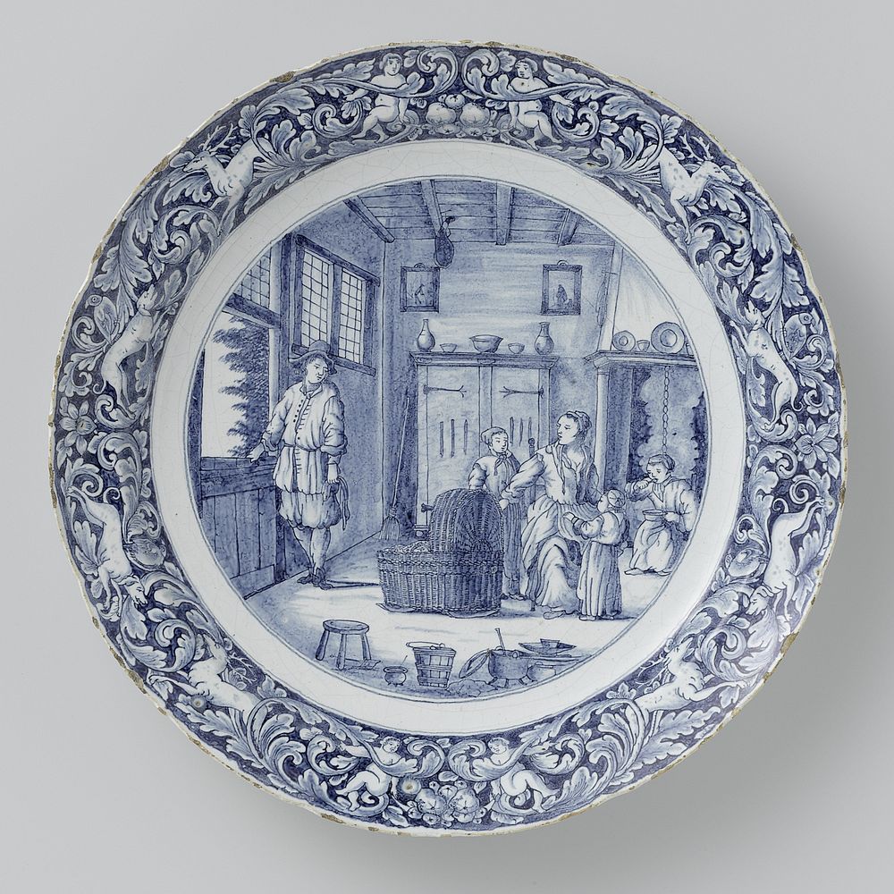 Dish (c. 1705 - c. 1715) by De Grieksche A and weduwe Pieter Adriaensz Kocx Van der Heul