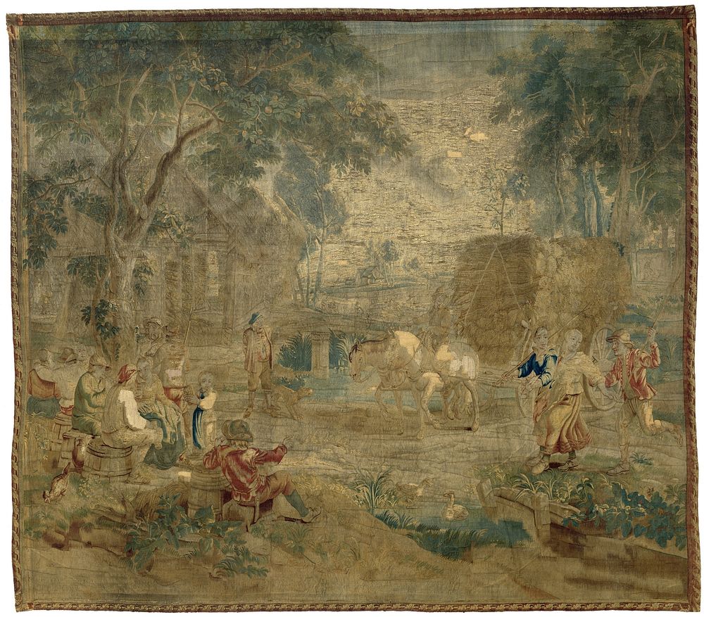De terugkeer van de oogst (1729) by Urbanus Leyniers, Jacob van Helmont and Augustin Coppens
