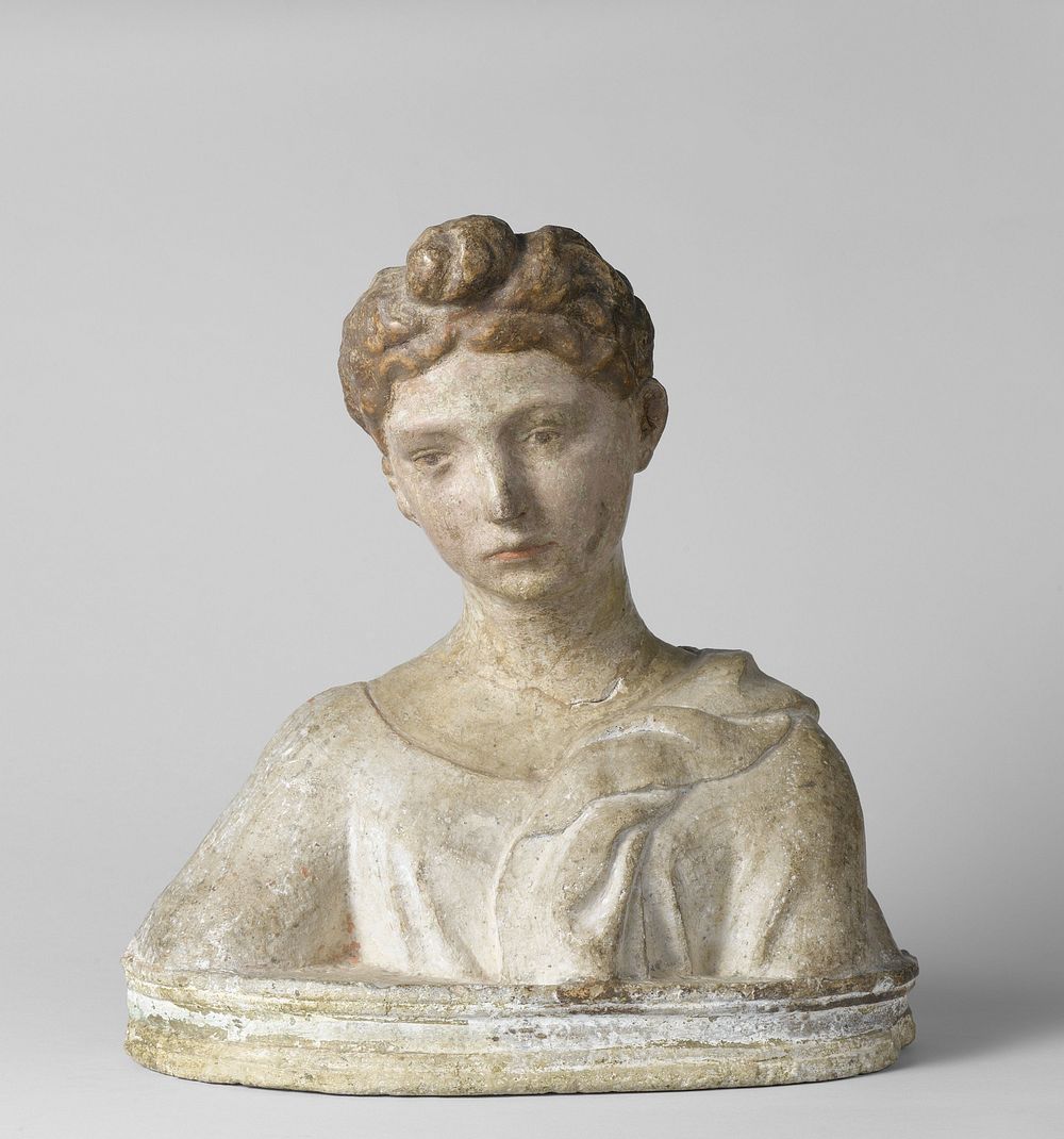 Borstbeeld van een jonge vrouw (1400 - 1440) by Jacopo della Quercia