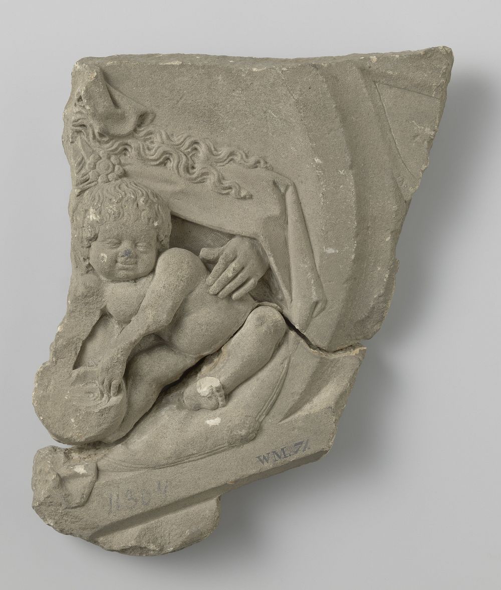 Virgin and Child, Fragment of a Frieze from a Chimney-Piece (c. 1510 - c. 1520) by Master of the Utrecht Stone Female Head