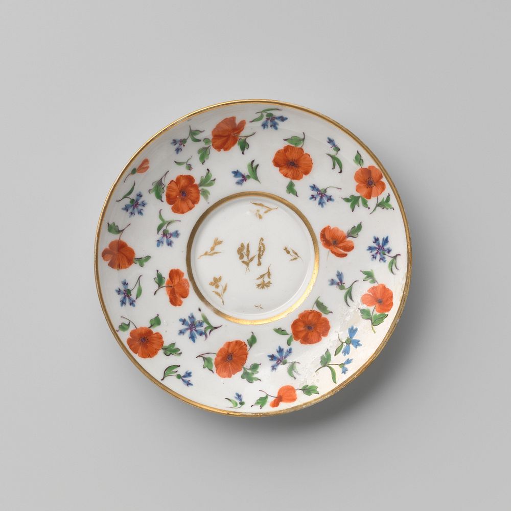 Saucer with flower sprays (c. 1800) by Manufacture de Sèvres