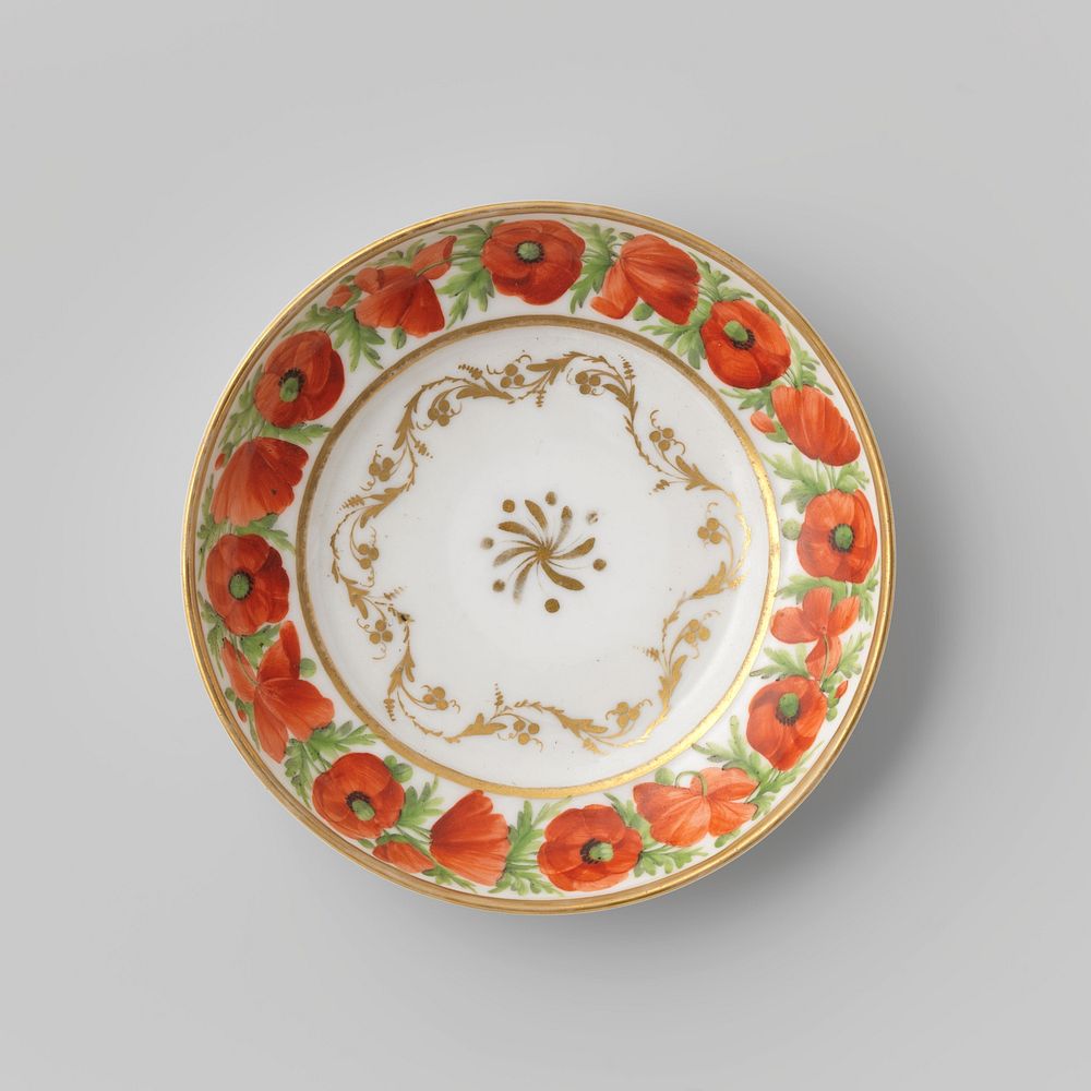 Saucer with floral scrolls (c. 1700 - c. 1799) by anonymous