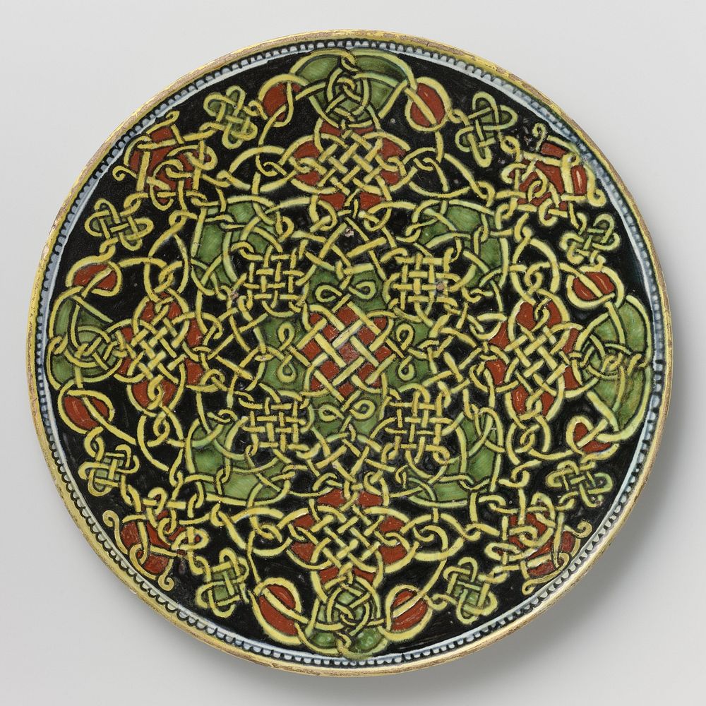 Plate with a Geometric Interlaced Pattern (c. 1525) by anonymous