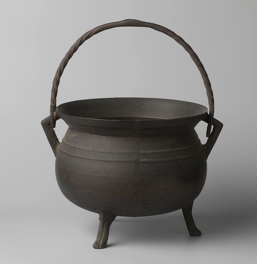 Kookpot met twee sierringen over de wand (c. 1600 - c. 1650) by anonymous