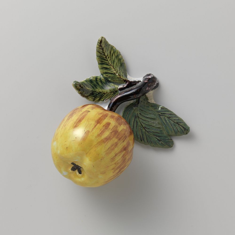 Decoratief object in de vorm van een appel (c. 1750 - c. 1775) by anonymous