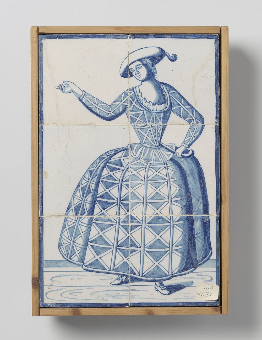 Tegeltableau van zes tegels (1720 - 1760) by anonymous