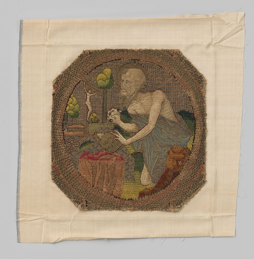 Fragment van een priesterkleed (?), met borduurwerk (c. 1500 - c. 1999)