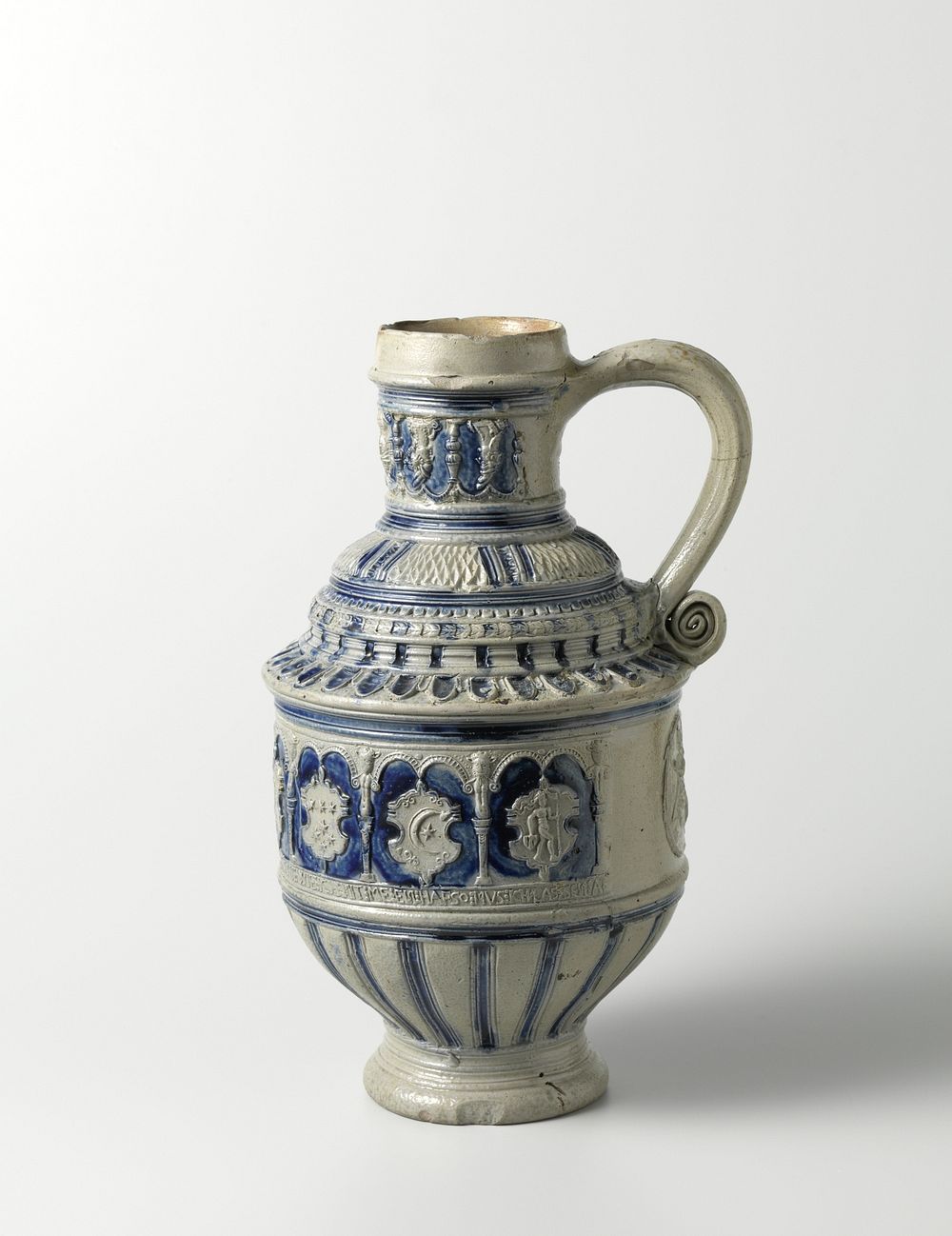 Jug with coats of arms beneath arches (1596) by anonymous