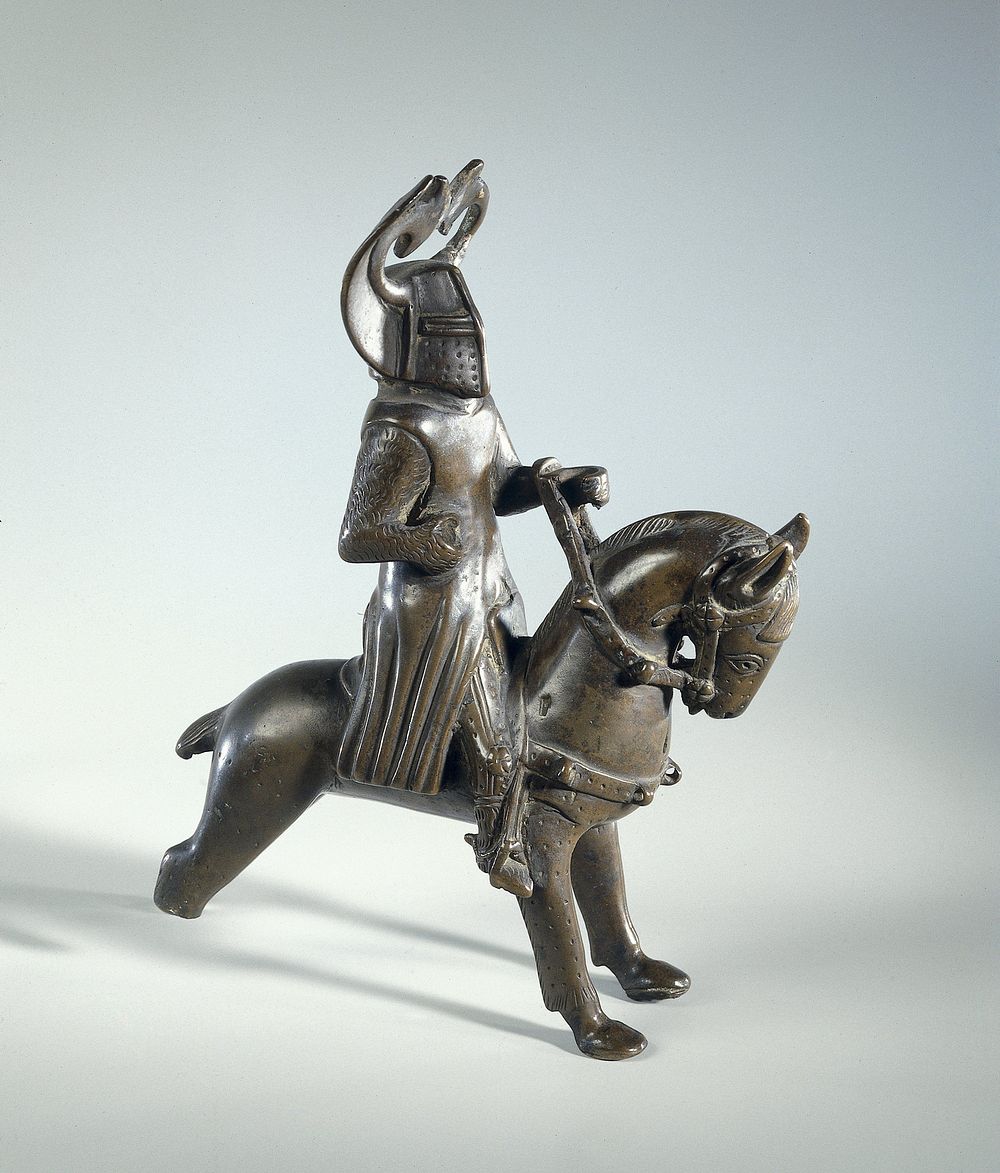 Possibly candlestick: Mounted knight (c. 1275 - c. 1300) by anonymous