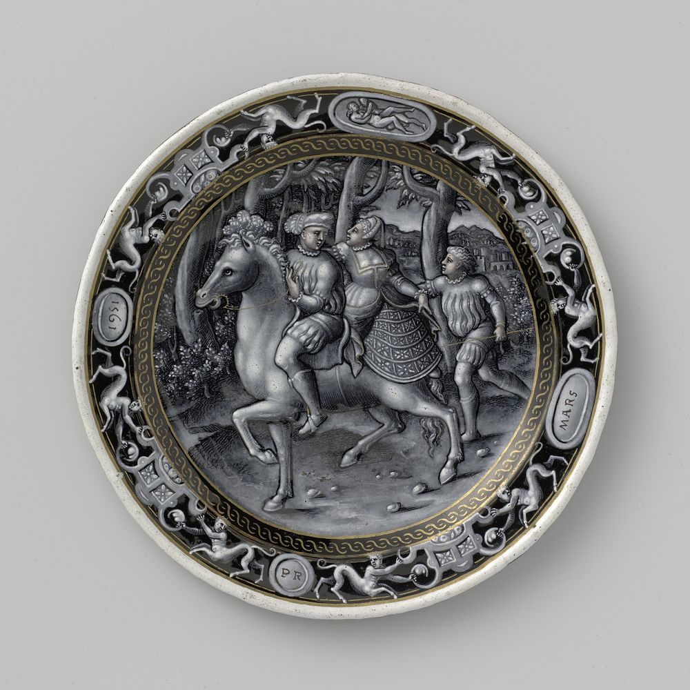 Plate with a depiction of the month of March (1561) by Pierre Raymond