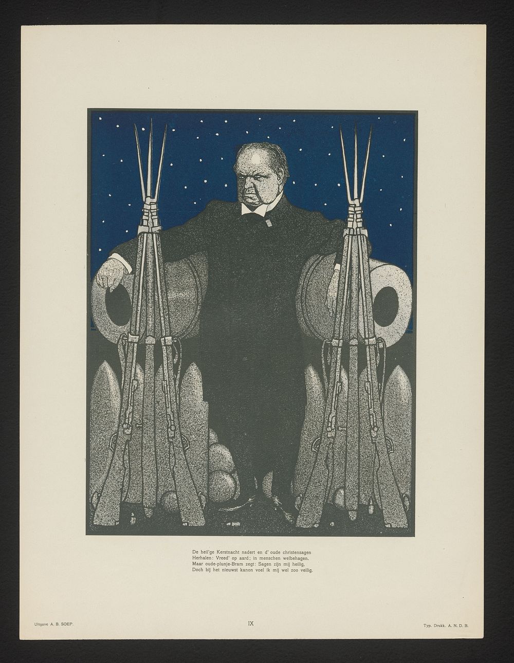 Abraham Kuyper tussen de wapens (1905) by Albert Hahn I, A B Soep and Typ Drukk A N D B
