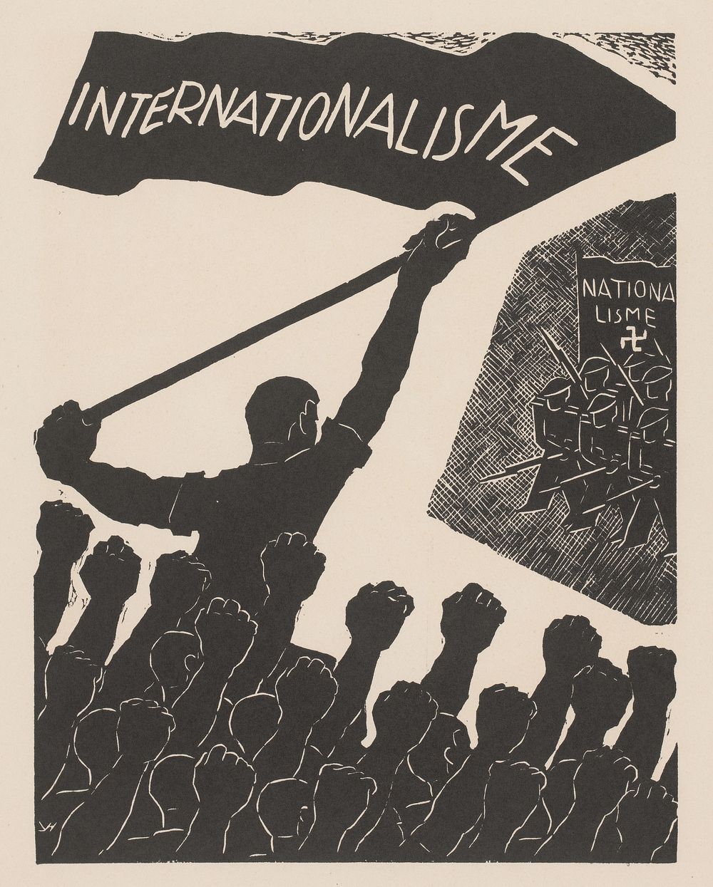 Internationalisme tegenover Nationaal-socialisme (1933) by Johan van Hell and Collectief Roode Prenten