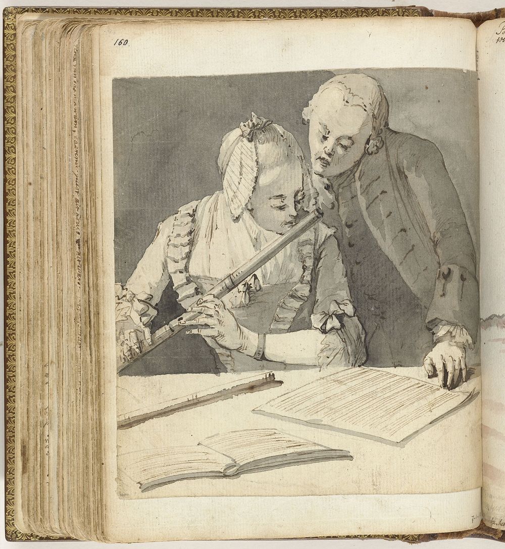 Man en vrouw met dwarsfluit (1770 - 1808) by Jan Brandes