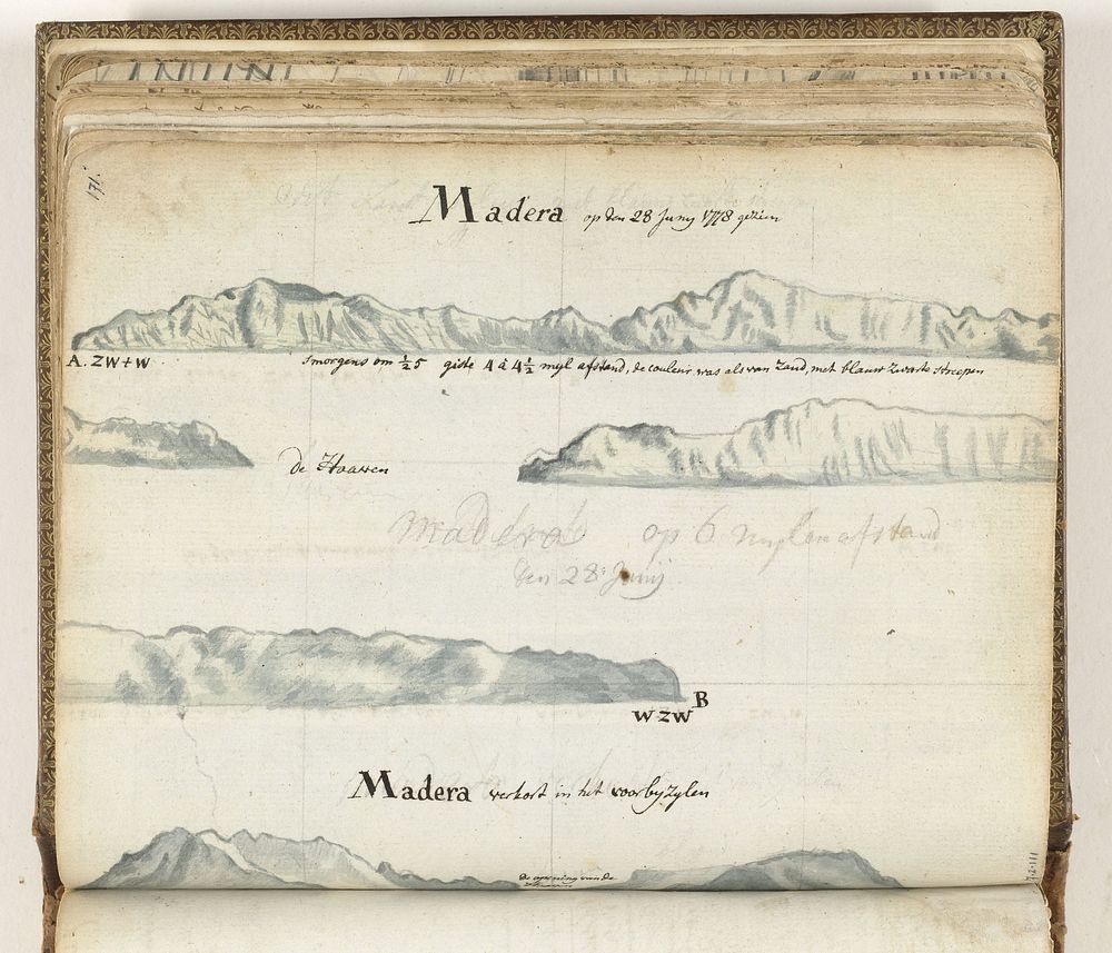 Kustprofiel van Madeira (1778) by Jan Brandes