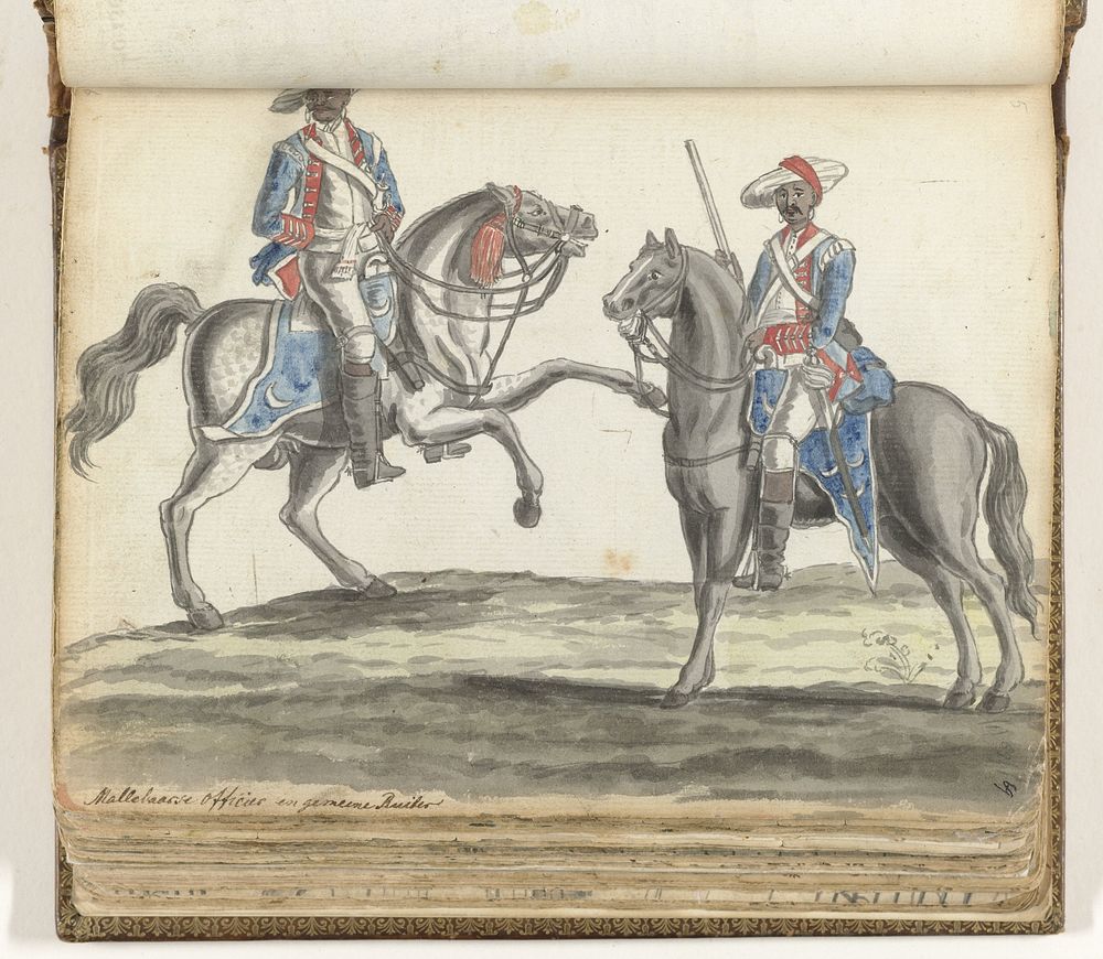 Mallabaarse officier en ruiter (1779 - 1785) by Jan Brandes