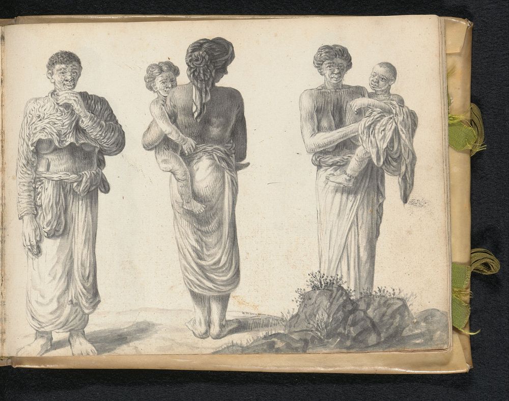 Three wet nurses and two infants (1662) by Esaias Boursse
