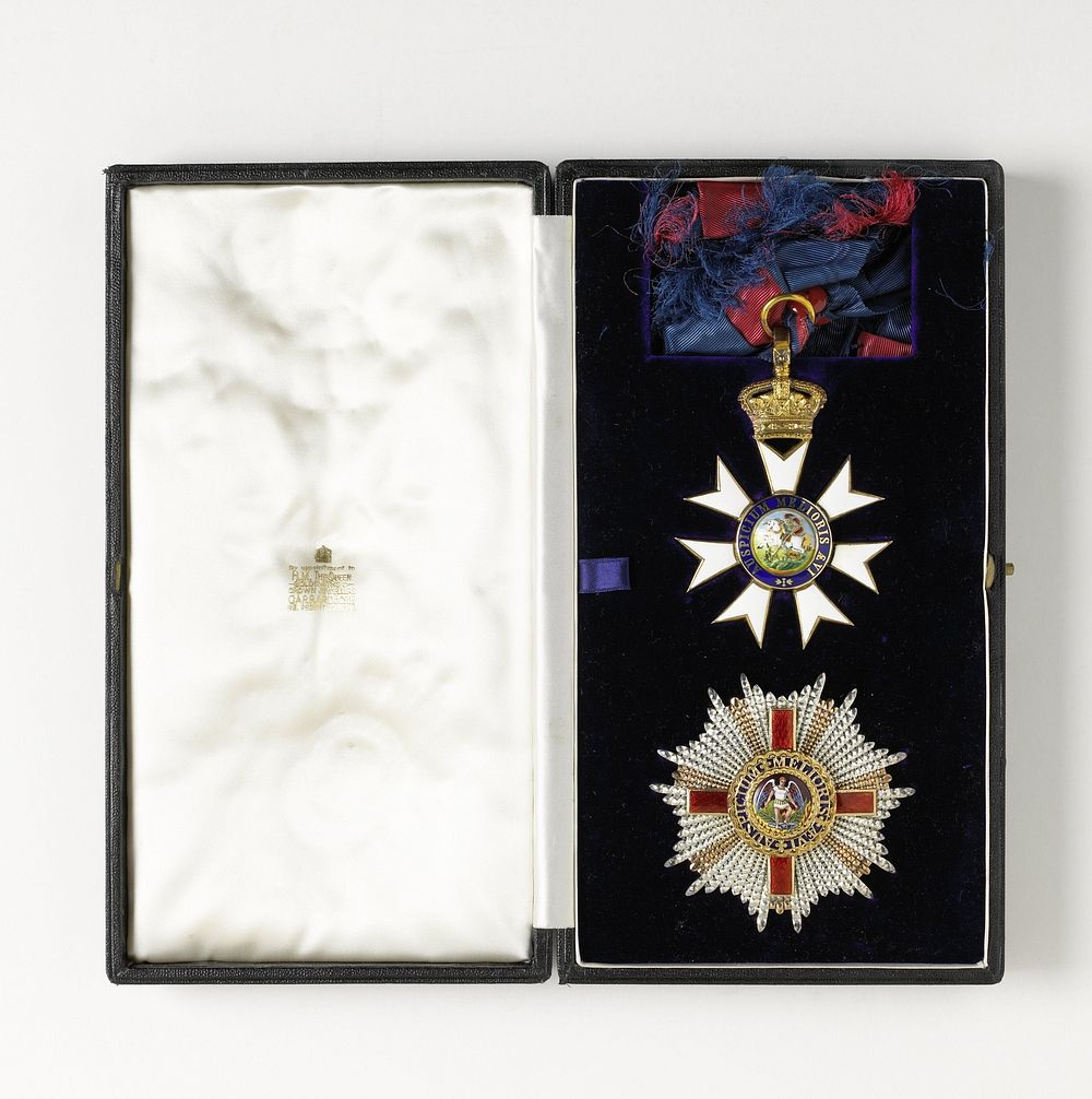 Britse ridderorde (The Most Distinguished Order of St. Michael and St. George), ontvangen door Willem Drees (c. 1818 -…