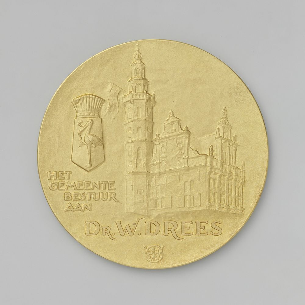 Medal of Honour Awarded by the Municipality of The Hague to Willem Drees (1966) by Dirk Wolbers, Koninklijke Nederlandse…