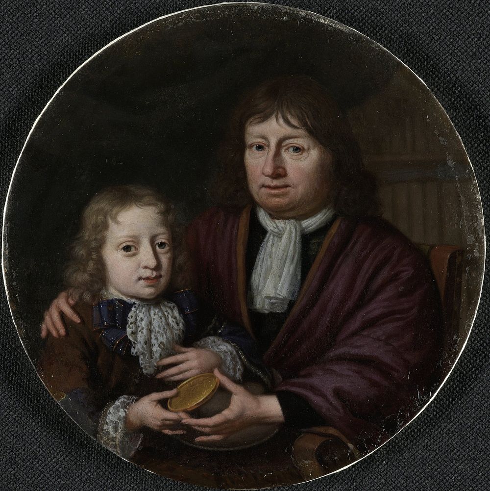 Double Portrait of Isaac Pontanus and Hendrik van Beek (1689) by Michiel van Musscher