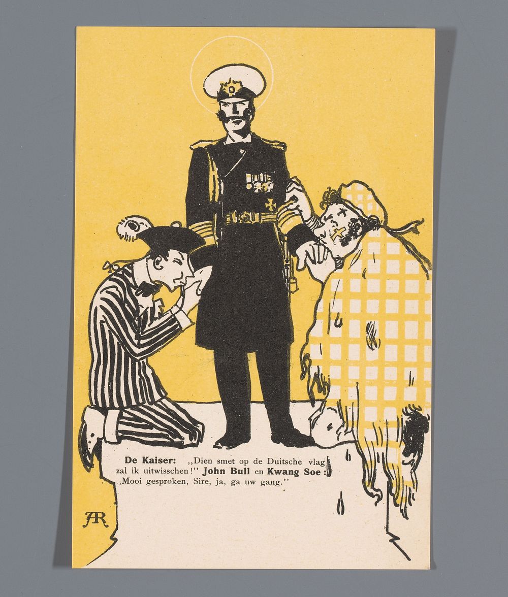 China prentbriefkaart 'De Kaiser' (c. 1900 - c. 1918) by Alfaro Reijding