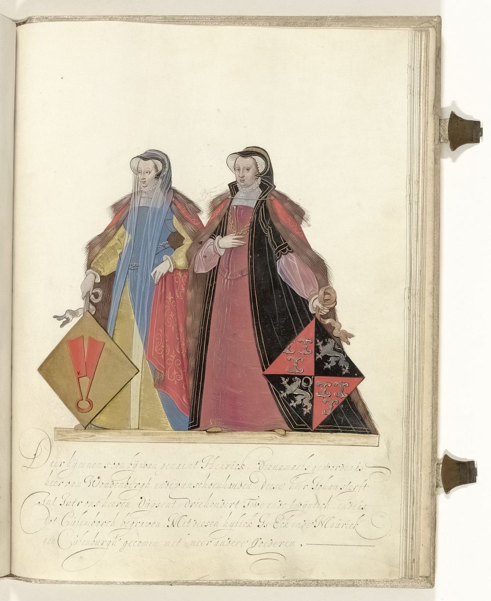 Twee vrouwen van Culemborg (c. 1600 - c. 1625) by Nicolaes de Kemp and anonymous