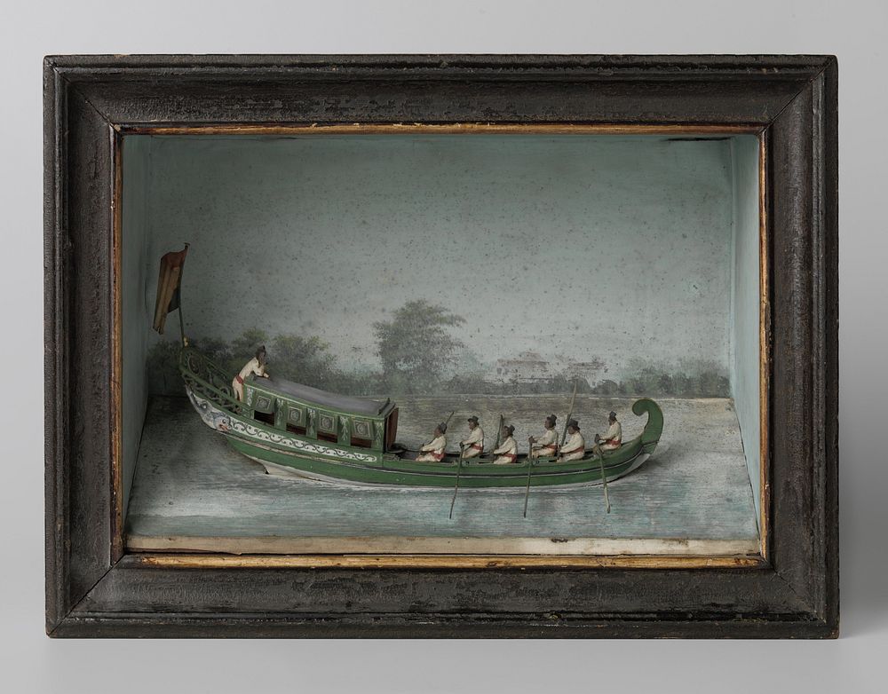 Diorama met een tentboot (1817) by Gerrit Schouten