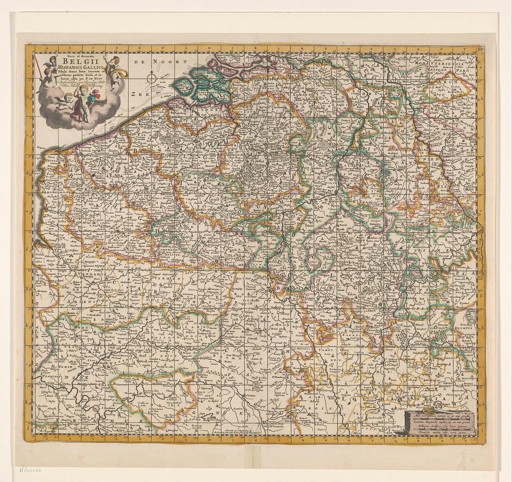 Kaart van de Zuidelijke (Spaanse) Nederlanden (1688) by Frederik de Wit, Frederik de Wit and Staten van Holland en West…
