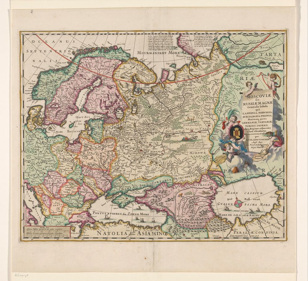 Kaart van Rusland (1677 - 1679) by Nicolaes Visscher I, Nicolaes Visscher I and Staten Generaal