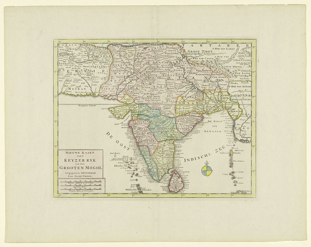 Kaart van India (1744) Jacob Free Photo Illustration rawpixel