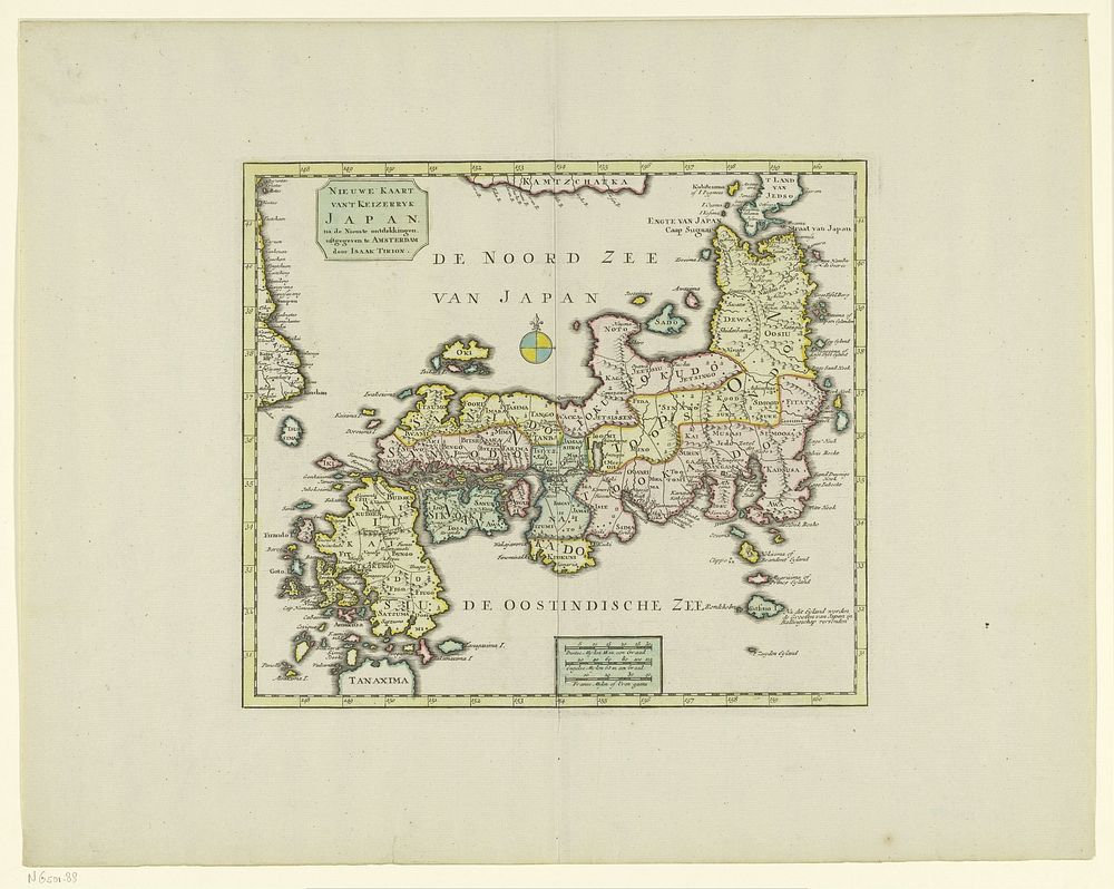 Kaart van Japan (1744) by Isaak Tirion and anonymous