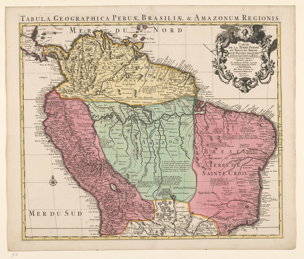 Kaart van het noordelijk deel van Zuid-Amerika (1721 - 1742) by Guillaume Delisle and Covens and Mortier