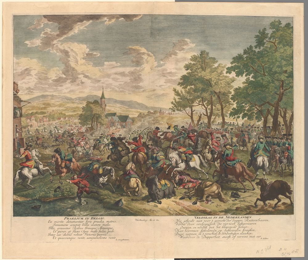 Ruitergevecht, ca. 1702 (1701 - 1703) by Jan van Huchtenburg, Jan van Huchtenburg, David Fransz van Hoogstraten, François…