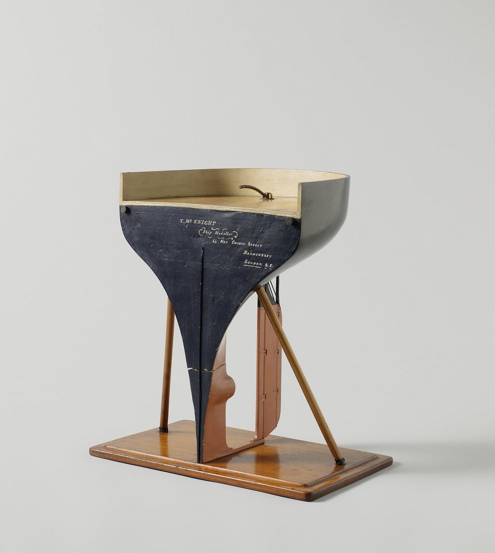Model of a Stern with Lumley’s Patent Rudder (1865) by ship modeller