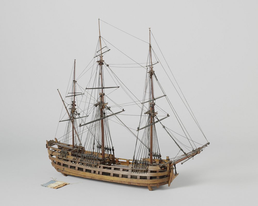 Model of a Three-Masted Ship (c. 1780 - c. 1820) by anonymous