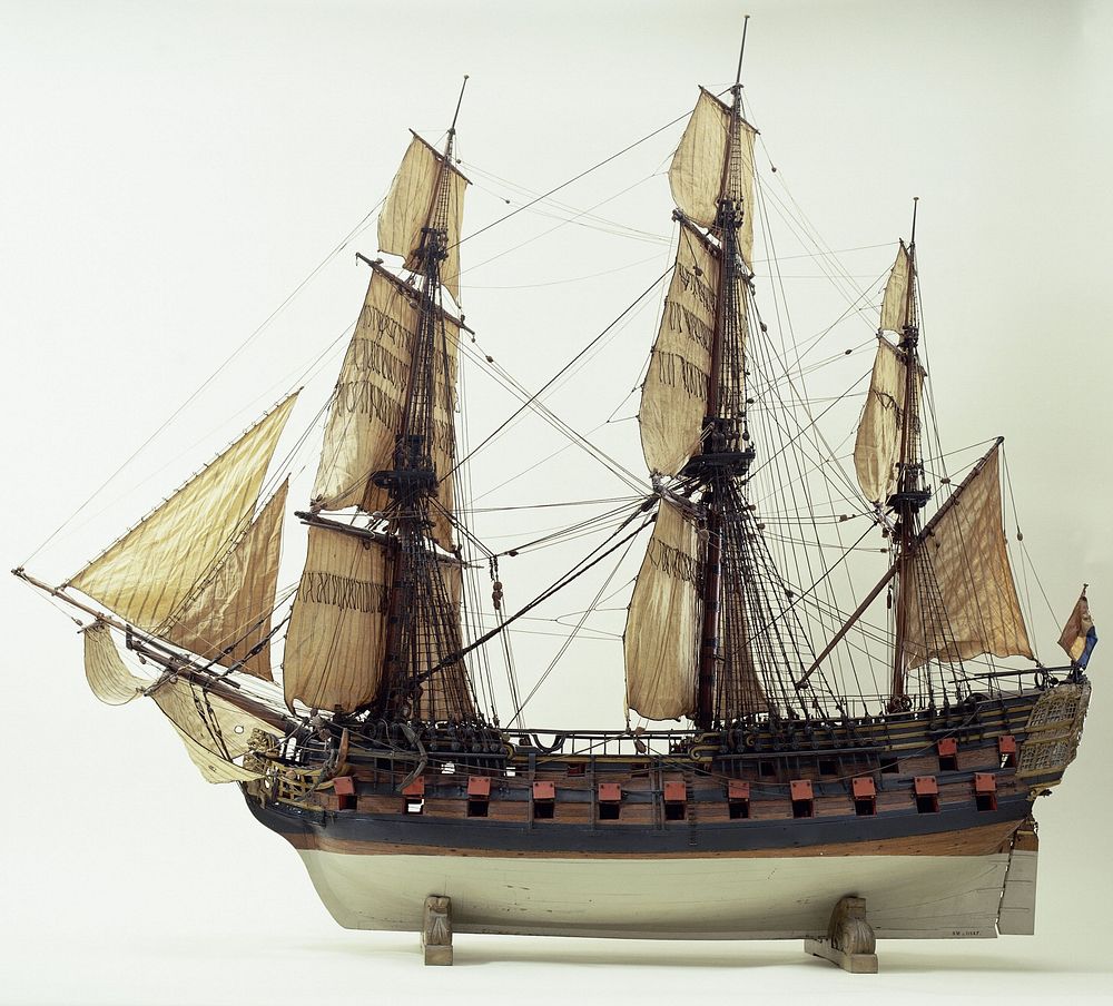Model of a 46-Gun Frigate (1775 - 1800) by anonymous