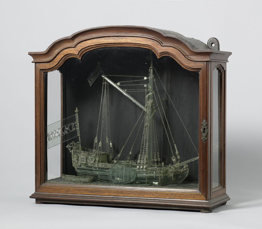 Glass model of a Yacht (1760) by Jan Groenevelt and Jan Glavimans