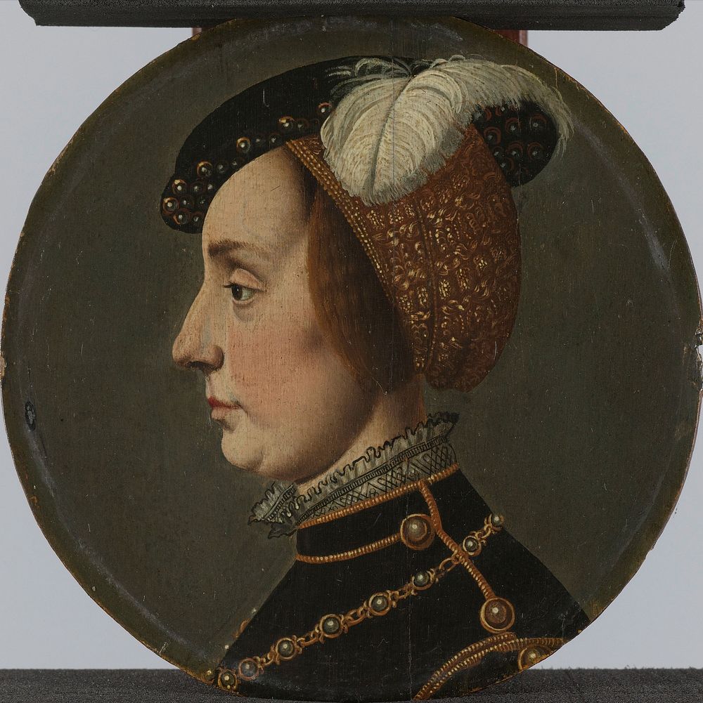 Portrait of Anna of Lorraine, Consort of René de Chalon, Prince of Orange (after 1542) by Jan van Scorel and anonymous