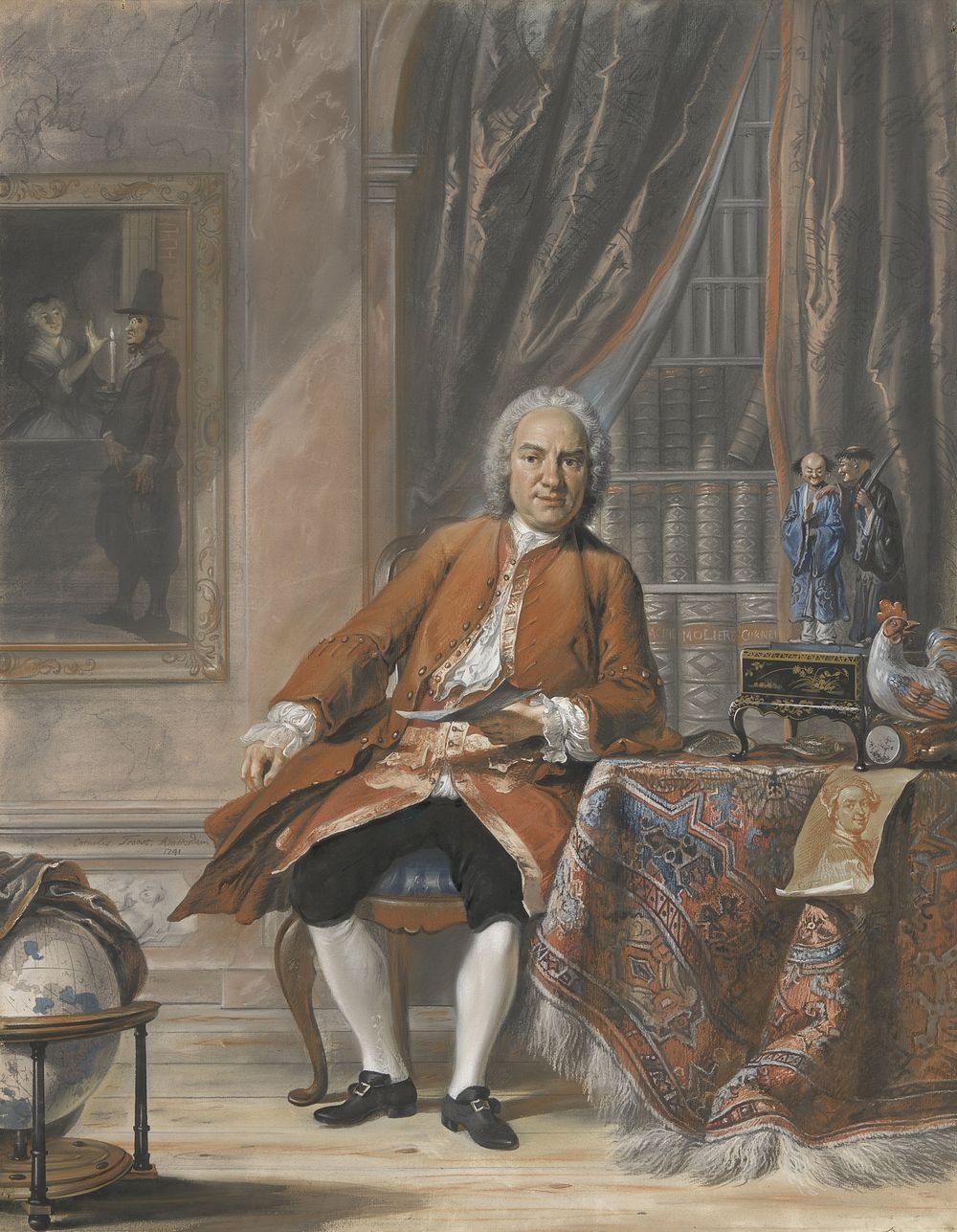 Portrait of Joan Jacob Mauricius, Governor-General of Suriname (1741) by Cornelis Troost
