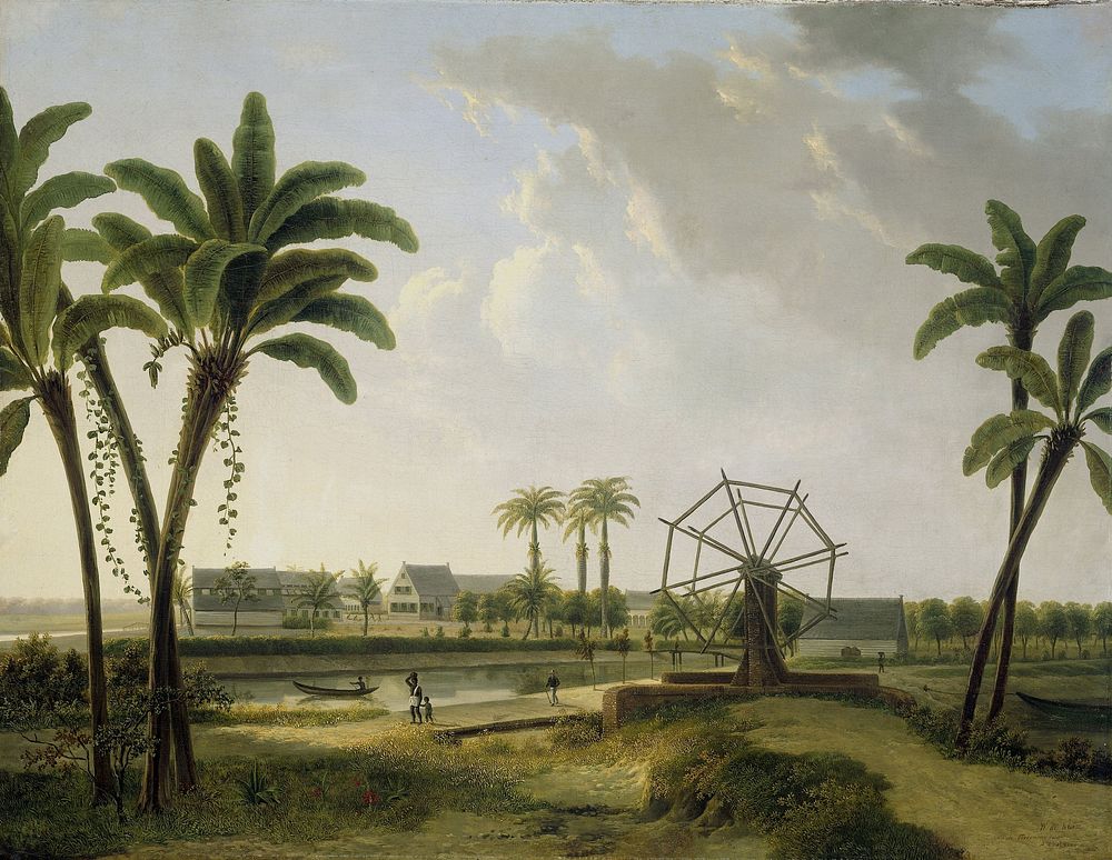 View of the Coffee Plantation Marienbosch in Surinam (1829 - 1876) by Willem de Klerk and Alexander Ludwich Brockmann