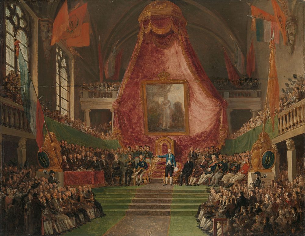 The Solemn Inauguration of University of Ghent by the Prince of Orange in the Throne Room of the Town Hall on 9 October 1817…
